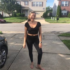 Black crop top